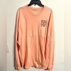 Disney Coral Long Sleeve Unisex Spirit Jersey Long Sleeve Tee size XL
